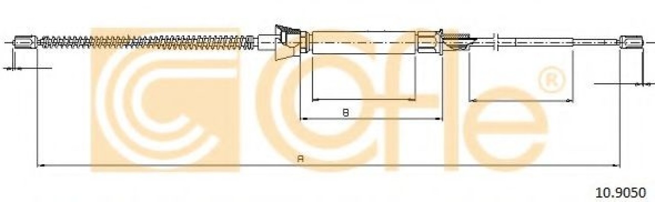 Cablu, frana de parcare SKODA ROOMSTER (5J) (2006 - 2015) COFLE 10.9050 piesa NOUA