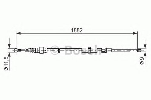 Cablu, frana de parcare SKODA ROOMSTER Praktik (5J) (2007 - 2015) BOSCH 1 987 482 193 piesa NOUA