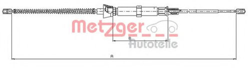 Cablu, frana de parcare SKODA ROOMSTER Praktik (5J) (2007 - 2015) METZGER 10.9032 piesa NOUA