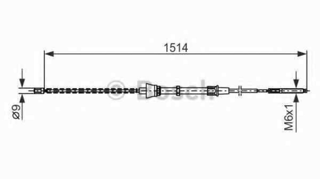 Cablu, frana de parcare SKODA SUPERB combi (3T5) BOSCH 1 987 477 695