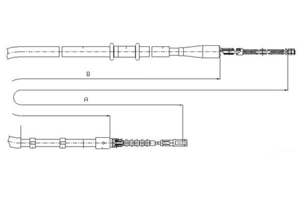 Cablu, frana de parcare spate (44001200 TEXTAR) AUDI