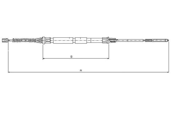 Cablu, frana de parcare spate (44006500 TEXTAR) SEAT,VW