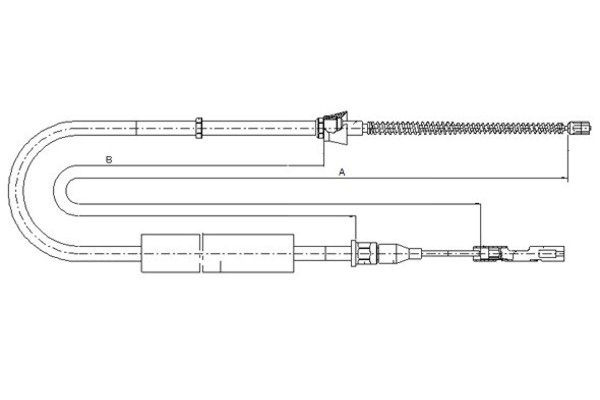 Cablu, frana de parcare spate (44088800 TEXTAR) AUDI