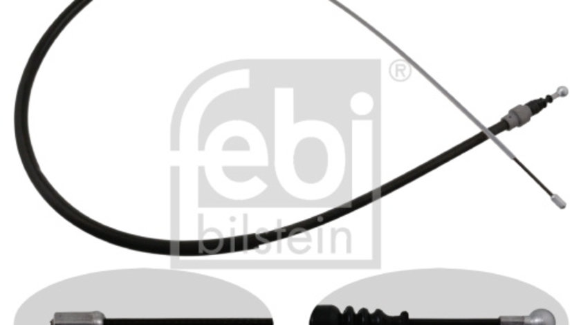 Cablu, frana de parcare spate dreapta (24412 FEBI BILSTEIN) AUDI,SEAT,SKODA,VW