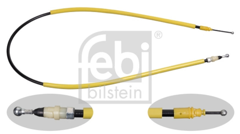 Cablu, frana de parcare spate dreapta (33168 FEBI BILSTEIN) NISSAN,OPEL,RENAULT,VAUXHALL