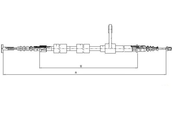 Cablu, frana de parcare spate dreapta (44044400 TEXTAR) ALFA ROMEO