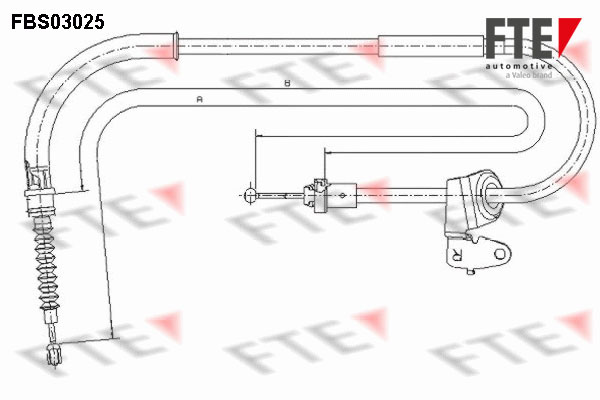 Cablu, frana de parcare spate dreapta (FBS03025 FTE) MINI