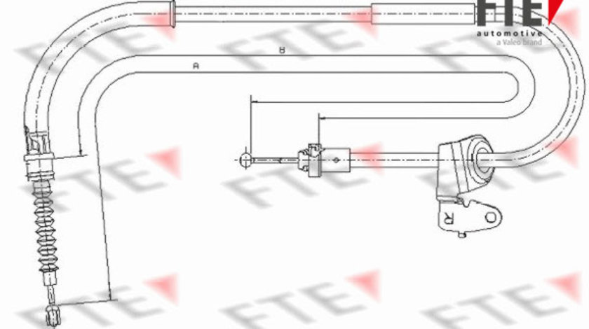 Cablu, frana de parcare spate dreapta (FBS03025 FTE) MINI