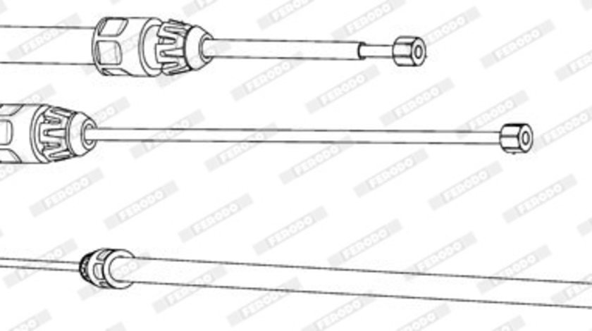 Cablu, frana de parcare spate dreapta (FHB432928 FERODO PREMIER) MERCEDES-BENZ