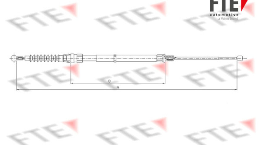 Cablu, frana de parcare spate (FBS020104 FTE) SKODA