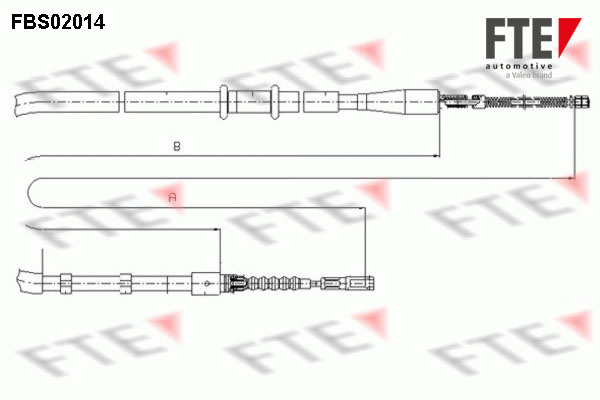Cablu, frana de parcare spate (FBS02014 FTE) AUDI