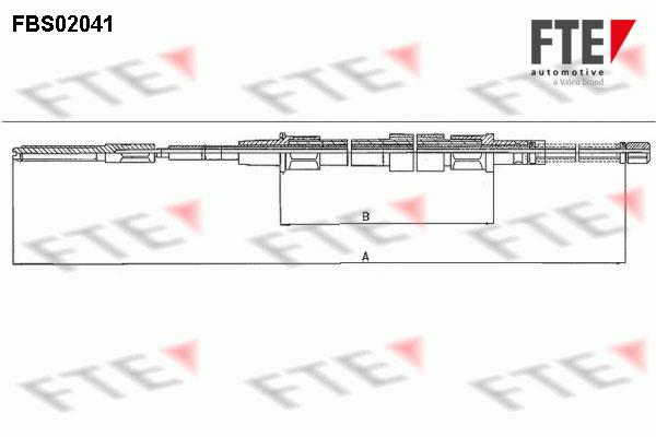 Cablu, frana de parcare spate (FBS02041 FTE) VW
