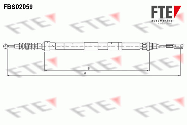 Cablu, frana de parcare spate (FBS02059 FTE) FORD,SEAT,VW
