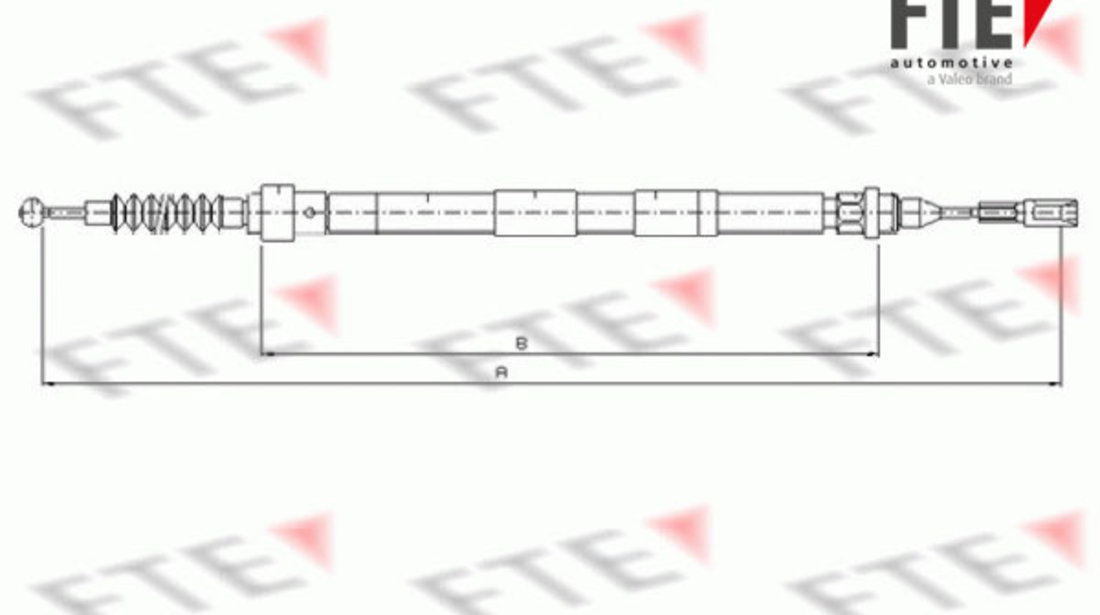 Cablu, frana de parcare spate (FBS02059 FTE) FORD,SEAT,VW