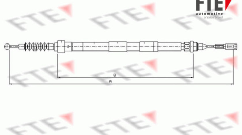 Cablu, frana de parcare spate (FBS02059 FTE) FORD,SEAT,VW