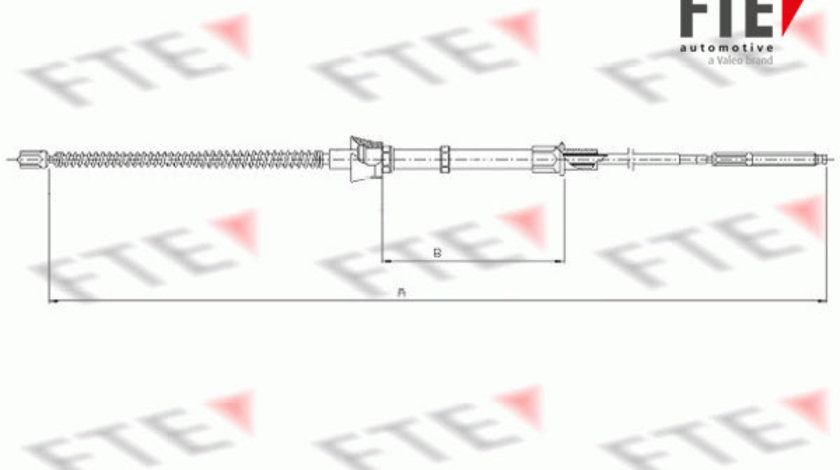 Cablu, frana de parcare spate (FBS02061 FTE) SEAT,VW