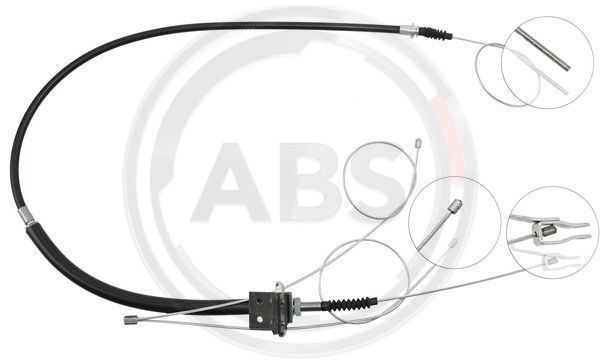 Cablu, frana de parcare spate (K11996 ABS) NISSAN