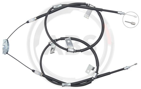 Cablu, frana de parcare spate (K17624 ABS) OPEL,VAUXHALL