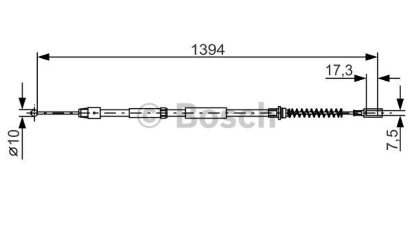 Cablu, frana de parcare spate stanga (1987482033 BOSCH) VW