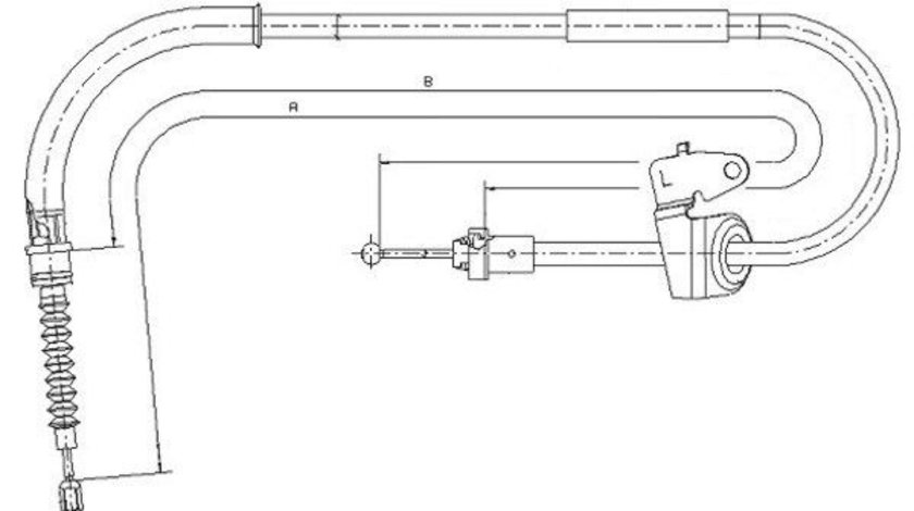 Cablu, frana de parcare spate stanga (44009100 TEXTAR) MINI