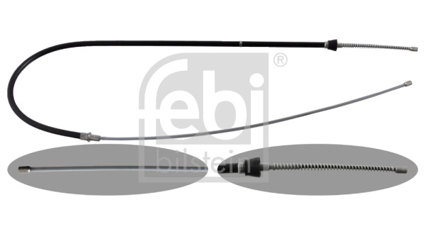 Cablu, frana de parcare spate stanga (48302 FEBI BILSTEIN) SEAT,SKODA,VW