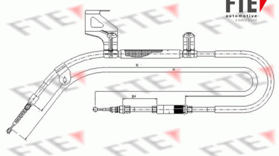 Cablu, frana de parcare spate stanga (FBS02080 FTE) SKODA