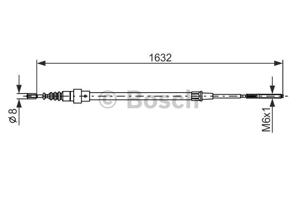 Cablu, frana de parcare stanga (1987477204 BOSCH) SEAT