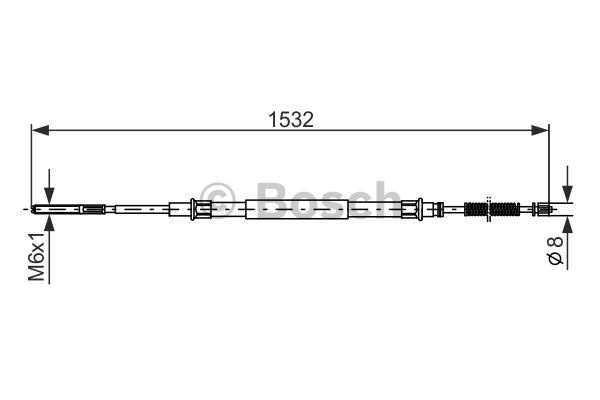 Cablu, frana de parcare stanga (1987477215 BOSCH) SEAT