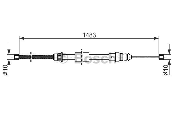 Cablu, frana de parcare stanga (1987477462 BOSCH) RENAULT