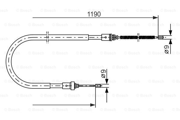 Cablu, frana de parcare stanga (1987477650 BOSCH) RENAULT