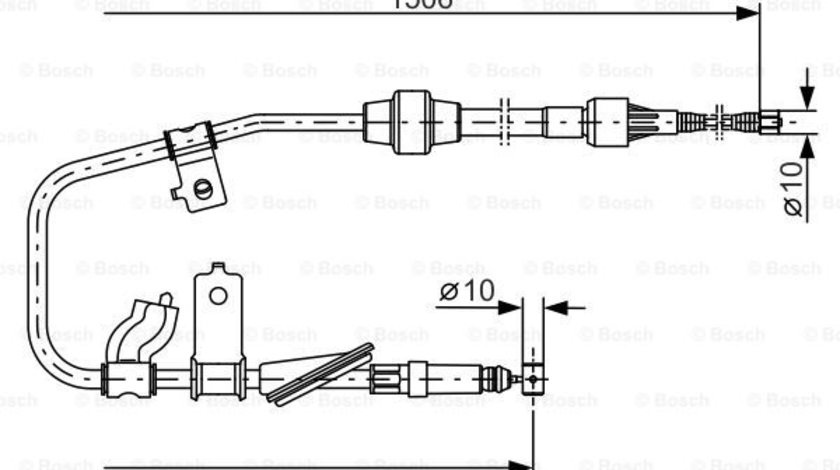 Cablu, frana de parcare stanga (1987477789 BOSCH) HONDA,ROVER