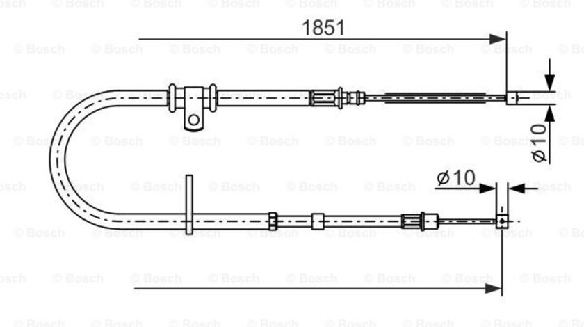 Cablu, frana de parcare stanga (1987477862 BOSCH) MITSUBISHI