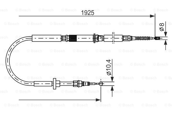 Cablu, frana de parcare stanga (1987477959 BOSCH) AUDI