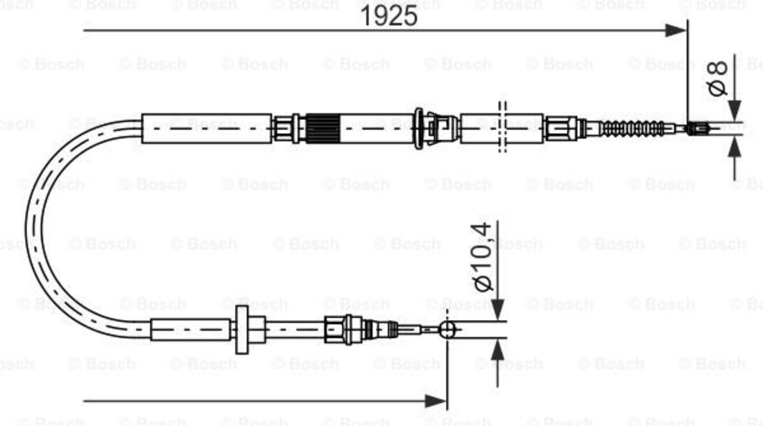 Cablu, frana de parcare stanga (1987477959 BOSCH) AUDI