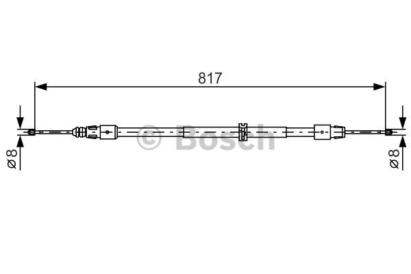 Cablu, frana de parcare stanga (1987482024 BOSCH) MERCEDES-BENZ
