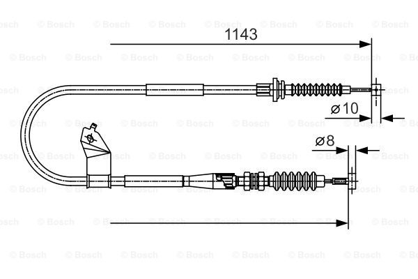 Cablu, frana de parcare stanga (1987482055 BOSCH) MAZDA