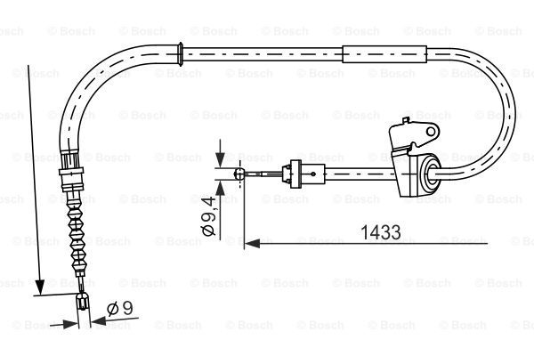 Cablu, frana de parcare stanga (1987482231 BOSCH) MINI