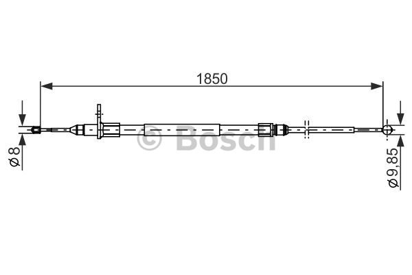 Cablu, frana de parcare stanga (1987482255 BOSCH) LAND ROVER