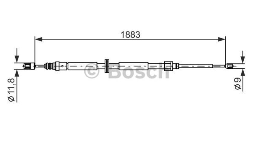 Cablu, frana de parcare stanga (1987482302 BOSCH) RENAULT