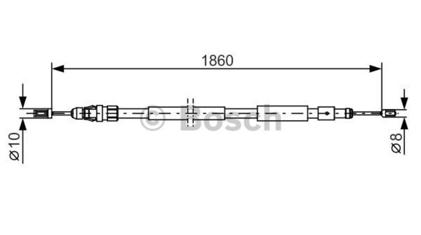 Cablu, frana de parcare stanga (1987482319 BOSCH) Citroen