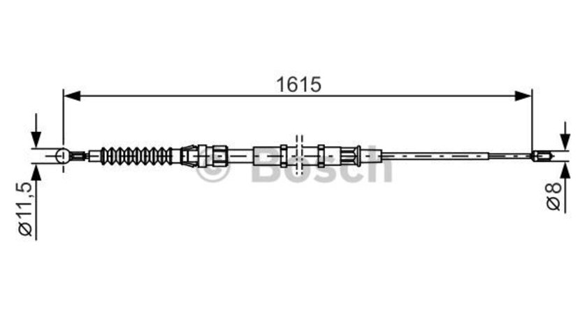 Cablu, frana de parcare stanga (1987482328 BOSCH) SKODA