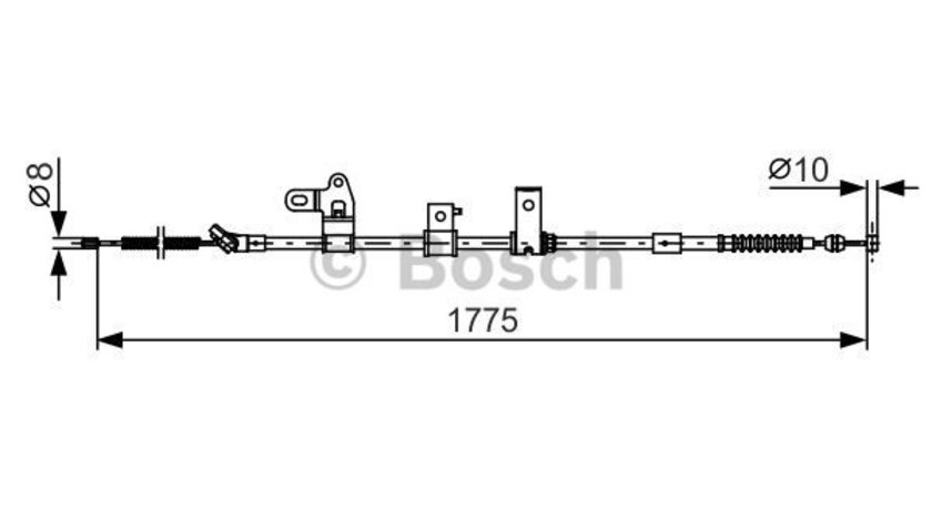 Cablu, frana de parcare stanga (1987482347 BOSCH) TOYOTA