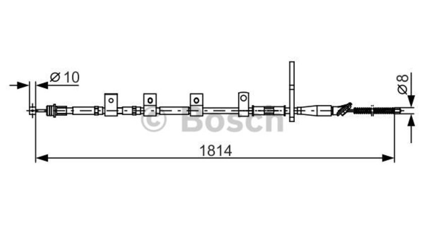 Cablu, frana de parcare stanga (1987482357 BOSCH) SUZUKI