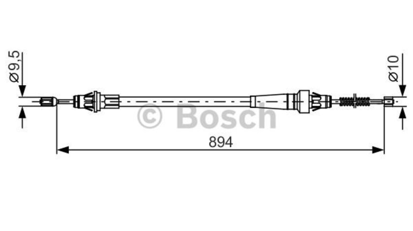 Cablu, frana de parcare stanga (1987482365 BOSCH) JEEP