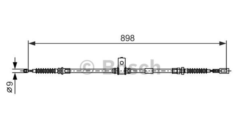 Cablu, frana de parcare stanga (1987482397 BOSCH) NISSAN