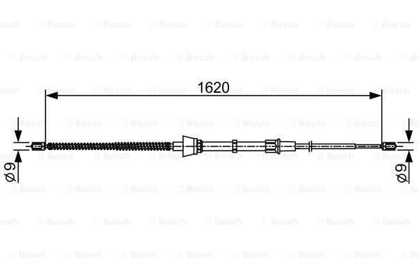 Cablu, frana de parcare stanga (1987482448 BOSCH) VW