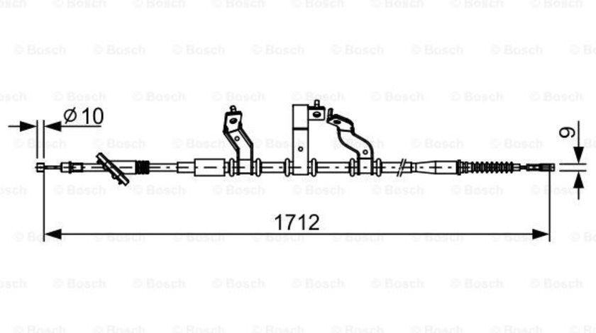 Cablu, frana de parcare stanga (1987482529 BOSCH) HYUNDAI