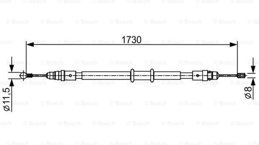Cablu, frana de parcare stanga (1987482549 BOSCH) RENAULT