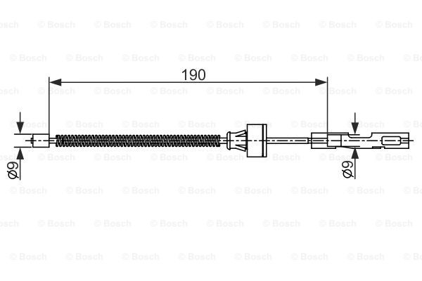 Cablu, frana de parcare stanga (1987482561 BOSCH) FORD