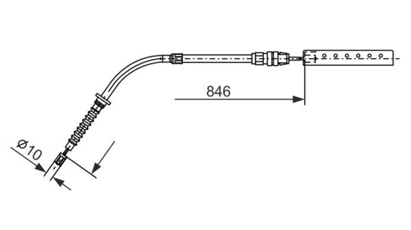 Cablu, frana de parcare stanga (1987482866 BOSCH) MINI